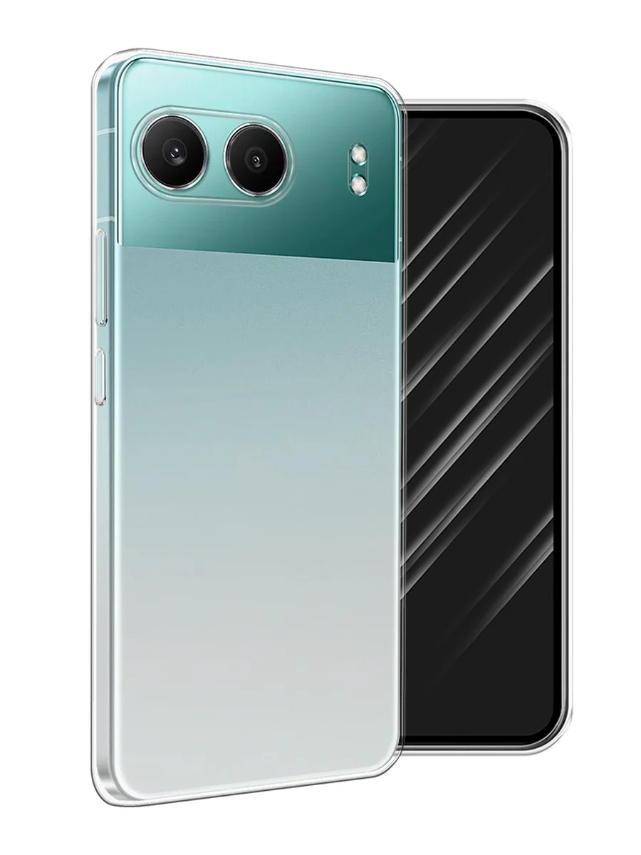 Прозрачный чехол на OnePlus Nord 4 5G / Ван Плас Норд 4 5G прозрачный, с принтом, защита камеры