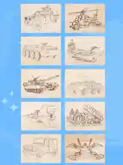 Набор для выжигания по дереву, деревянные, 5 штук 10 рисунков, 15x21 см, Brauberg Hobby