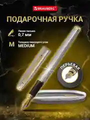 Ручка перьевая, подарочная, мужчине и женщине Brauberg Brioso, синяя, 143464
