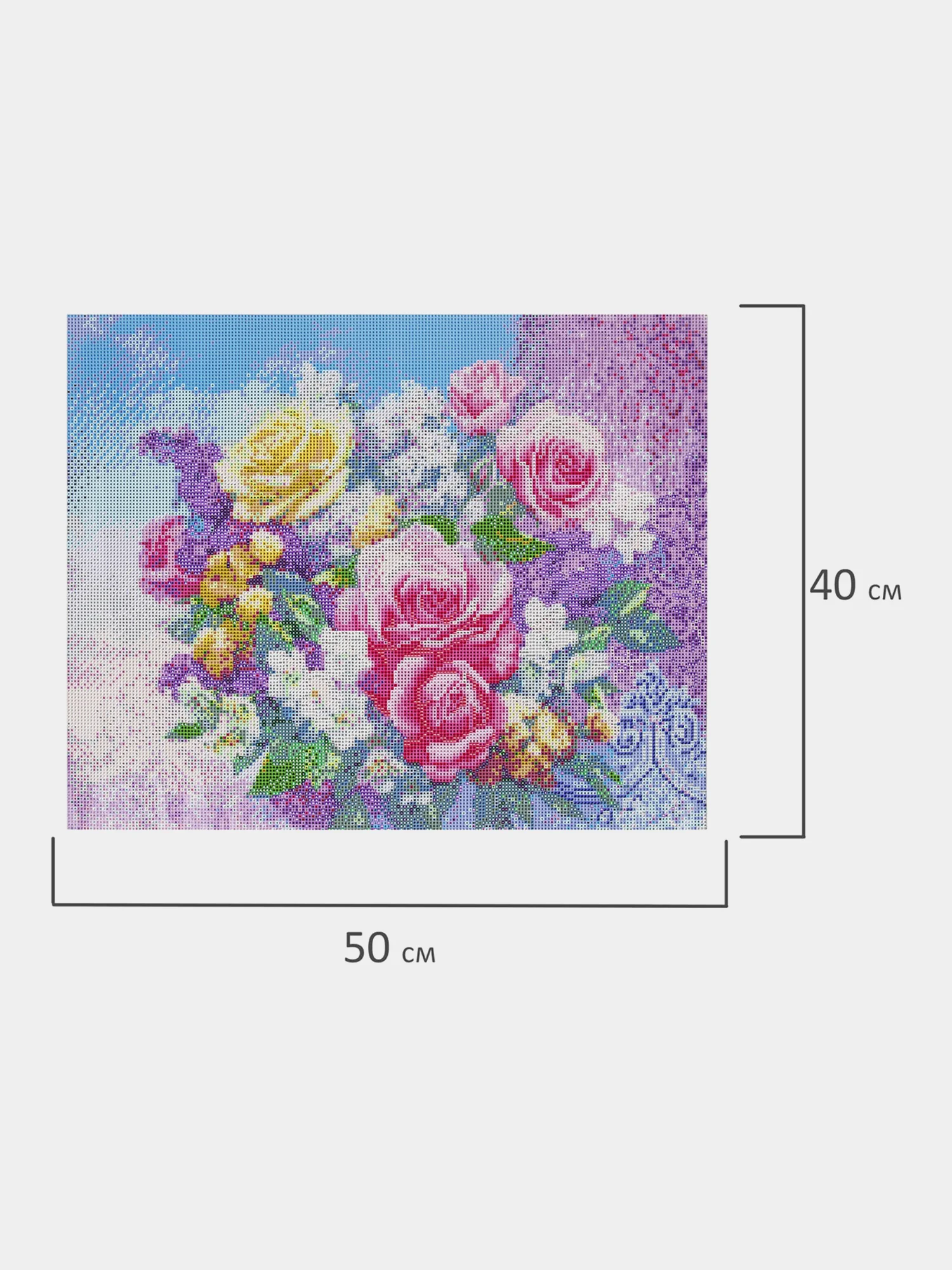 Алмазная мозаика Остров Сокровищ Цветы, 663865, без подрамника 40x50 см, картина стразами