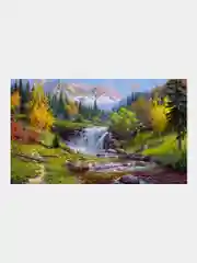 Алмазная мозаика Остров Сокровищ Ручей, 663864, без подрамника 40x50 см, картина стразами