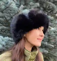 Серый шапка ушанка, меховая