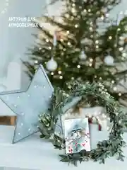Серый набор новогодних открыток, зима