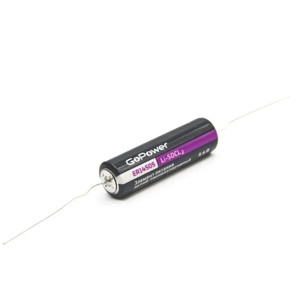 Элемент питания батарейка ER14505-AX Li GoPower 2400mAh литиевый (для газового счетчика)