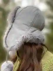 Серый шапка ушанка, меховая