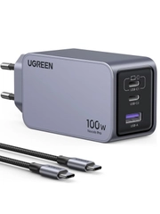 Зарядное устройство Ugreen X757 (25874) Nexode Pro 100W USB-A+2*USB-C GaN Tech Fast  с каб