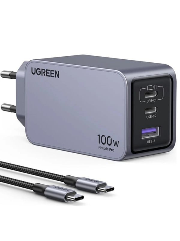 Зарядное устройство Ugreen X757 (25874) Nexode Pro 100W USB-A+2*USB-C GaN Tech Fast  с каб