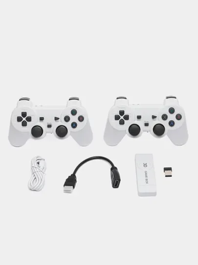 Серый игровая приставка Game Stick, 35000 игр, 128 Gb