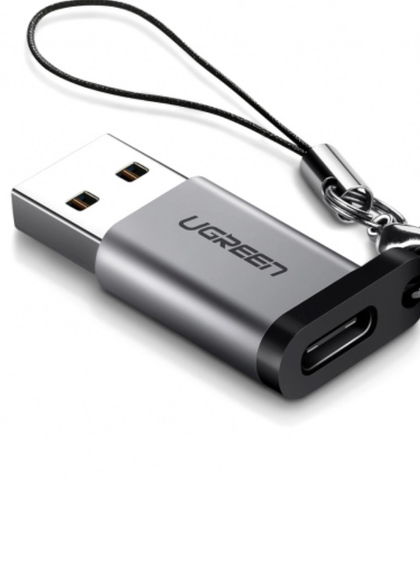 Адаптер Ugreen US276 (50533) USB 3.0-A to USB-C M/F Adpater. Цвет: серый