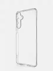 Прозрачный чехол для Samsung Galaxy S24 FE силиконовый ROSCO матовый/ прозрачный/ с карманом для карт