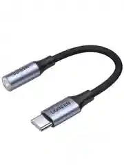 Адаптер Ugreen AV161 (80154) Type  3.5mm Audio Adapter. Длина: 10 см. Цвет: серый космос