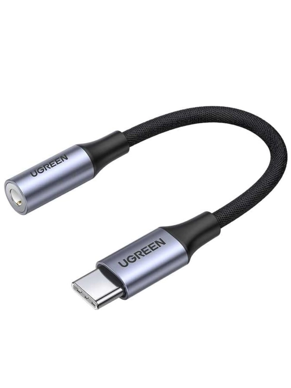 Адаптер Ugreen AV161 (80154) Type  3.5mm Audio Adapter. Длина: 10 см. Цвет: серый космос