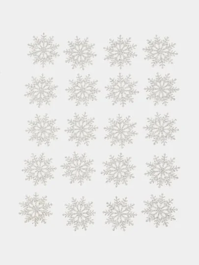 Снежинки блестящие  из глитерного фоамирана