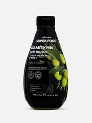 Cafe mimi Super Food  Шампунь для волос Супер объем и рост Олива & Тимьян, 370 мл