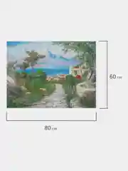 Алмазная мозаика Остров Сокровищ У Моря, 663870, без подрамника 60x80 см, картина стразами