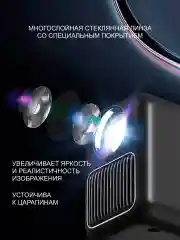 Черный портативный проектор Wanbo Projector T6R Max Android 9.0, Wi-Fi, Bluetooth, 16 Гб + 1 Гб