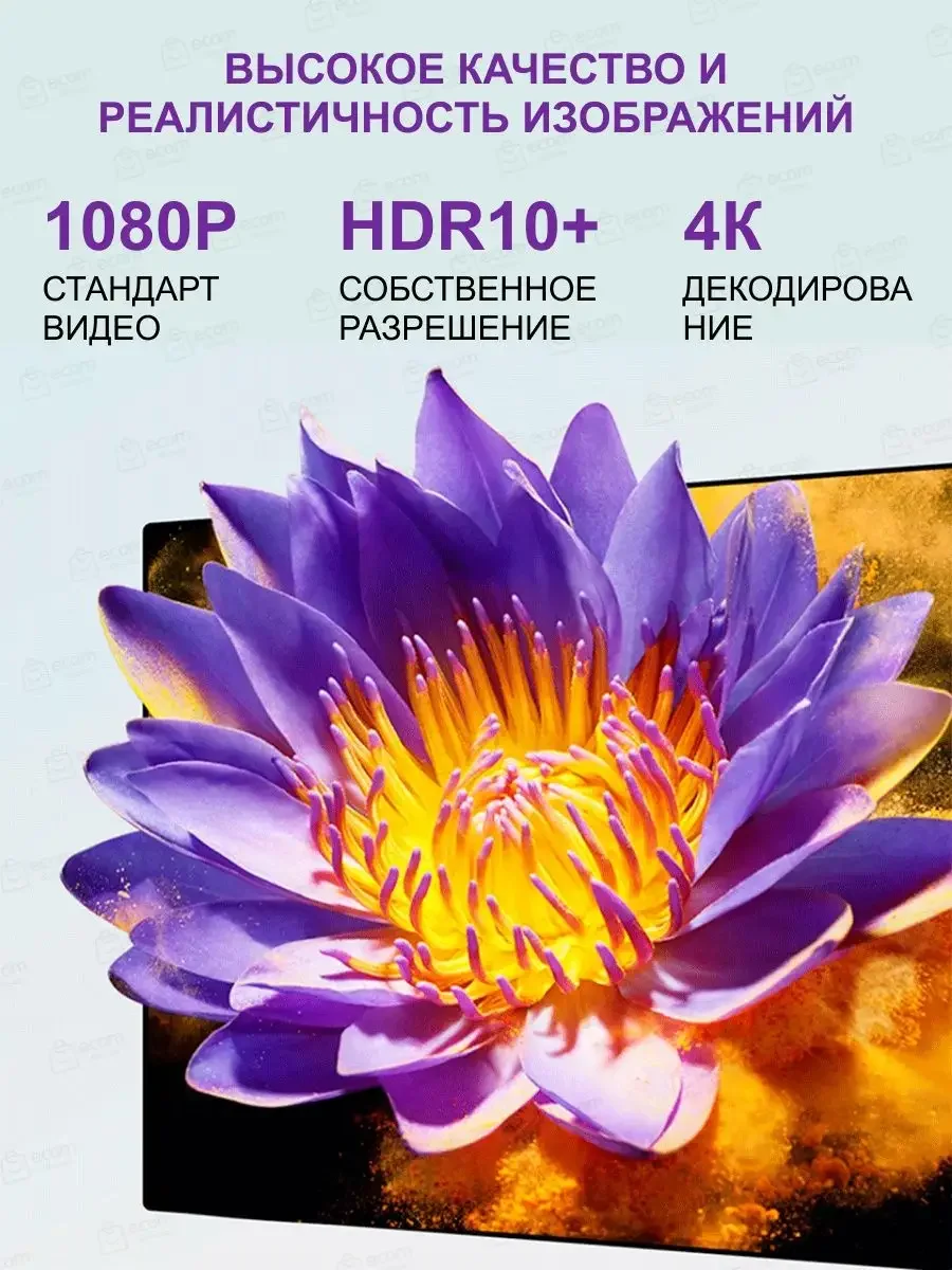Черный портативный проектор Wanbo Projector T6R Max Android 9.0, Wi-Fi, Bluetooth, 16 Гб + 1 Гб