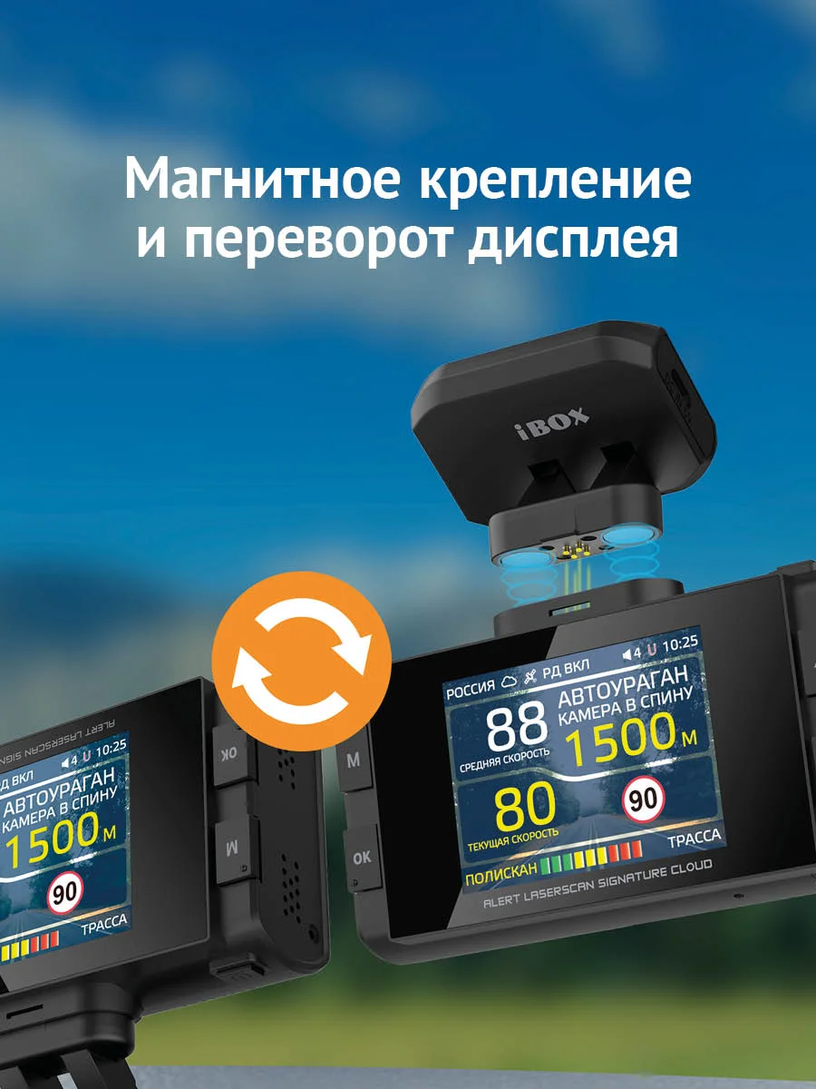 Радар-детектор iBOX Alert c адаптером iBOX CLOUD WR-7
