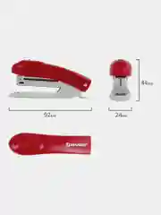 Степлер канцелярский, скобы №10 Brauberg "Original", с антистеплером, до 12 листов красный