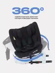 Черный автокресло RANT DRIVE isofix группа 0-1-2-3  0-36 кг