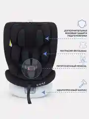 Черный автокресло RANT DRIVE isofix группа 0-1-2-3  0-36 кг