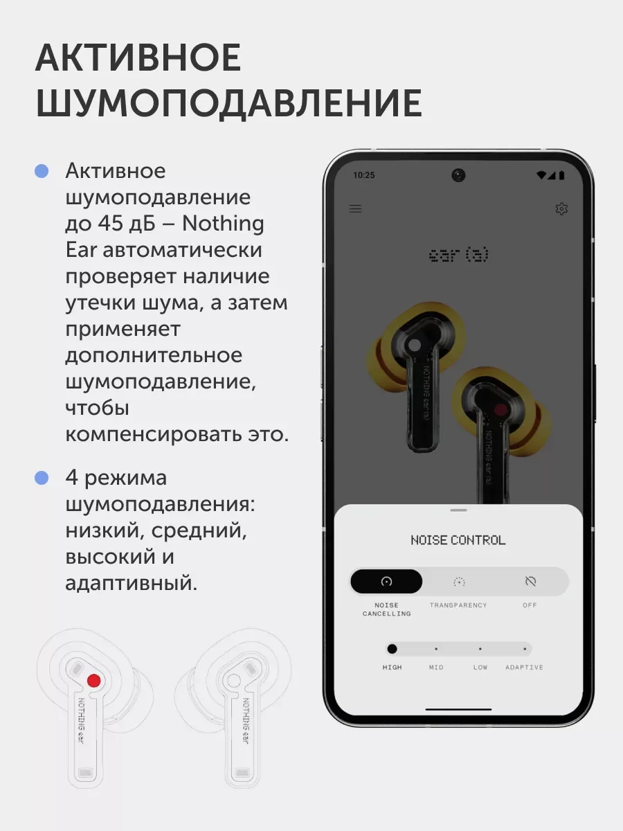 Черный беспроводные наушники Nothing ear (a)