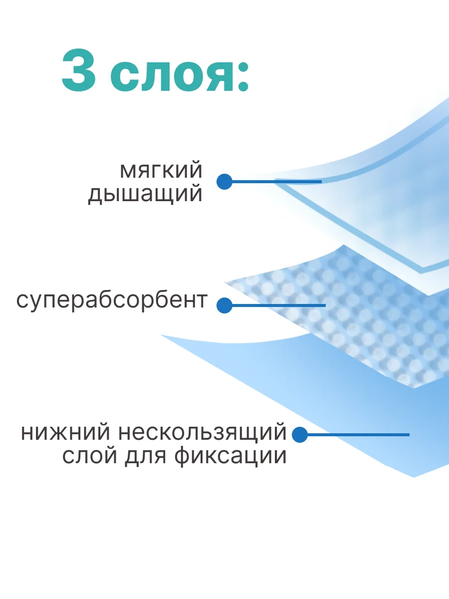 Пеленки впитывающие одноразовые KIOSHI, 45 х 60 см, 30 штук