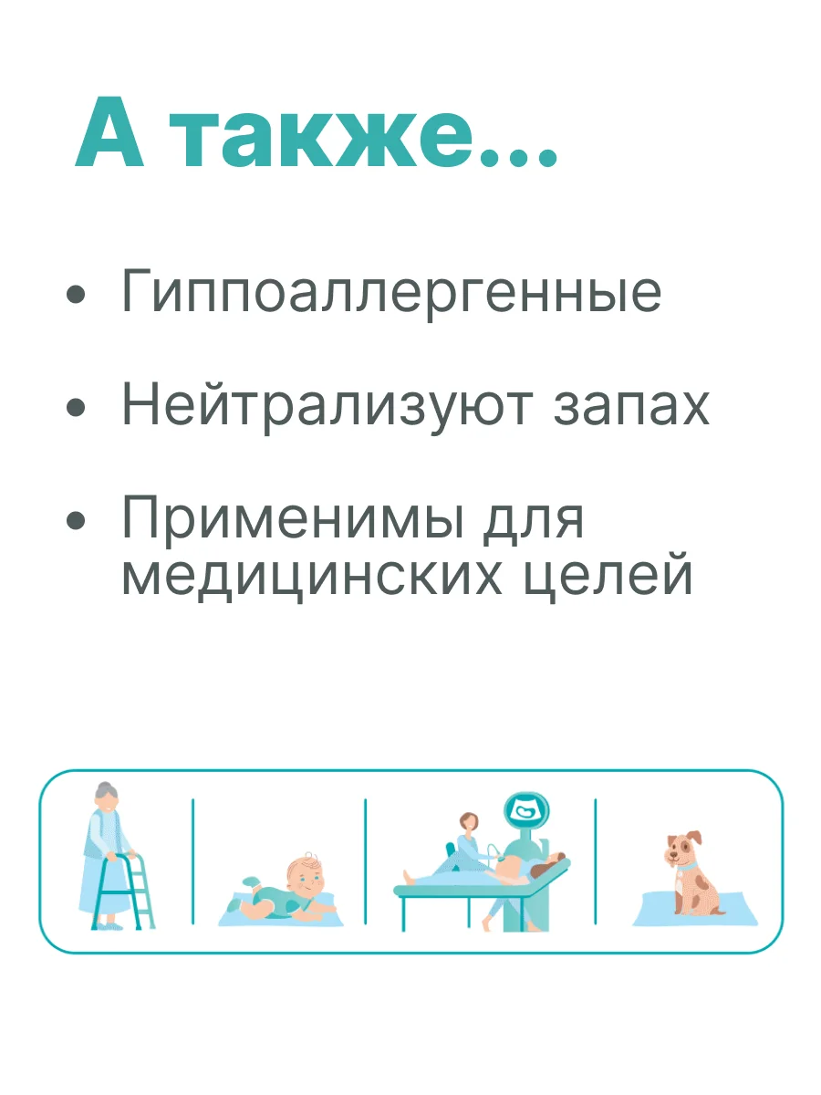 Пеленки впитывающие одноразовые KIOSHI, 60 х 60 см, 30 штук