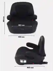 Черный автокресло RANT TURBO PRO Isofix группа 3 (22-36 кг)