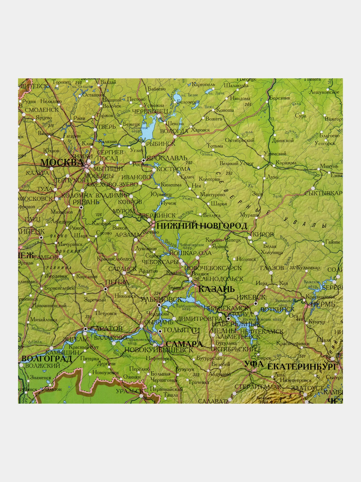 Карта России физическая Brauberg, 112394, на стену, интерактивная 116х80см 1:7,5М в тубусе