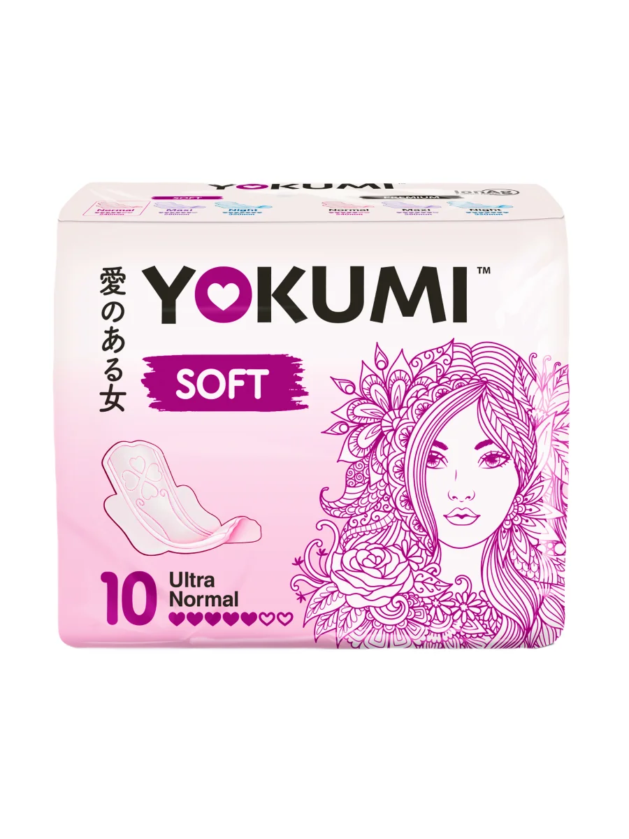 Прокладки гигиенические YOKUMI Soft Ultra Normal, 10 штук