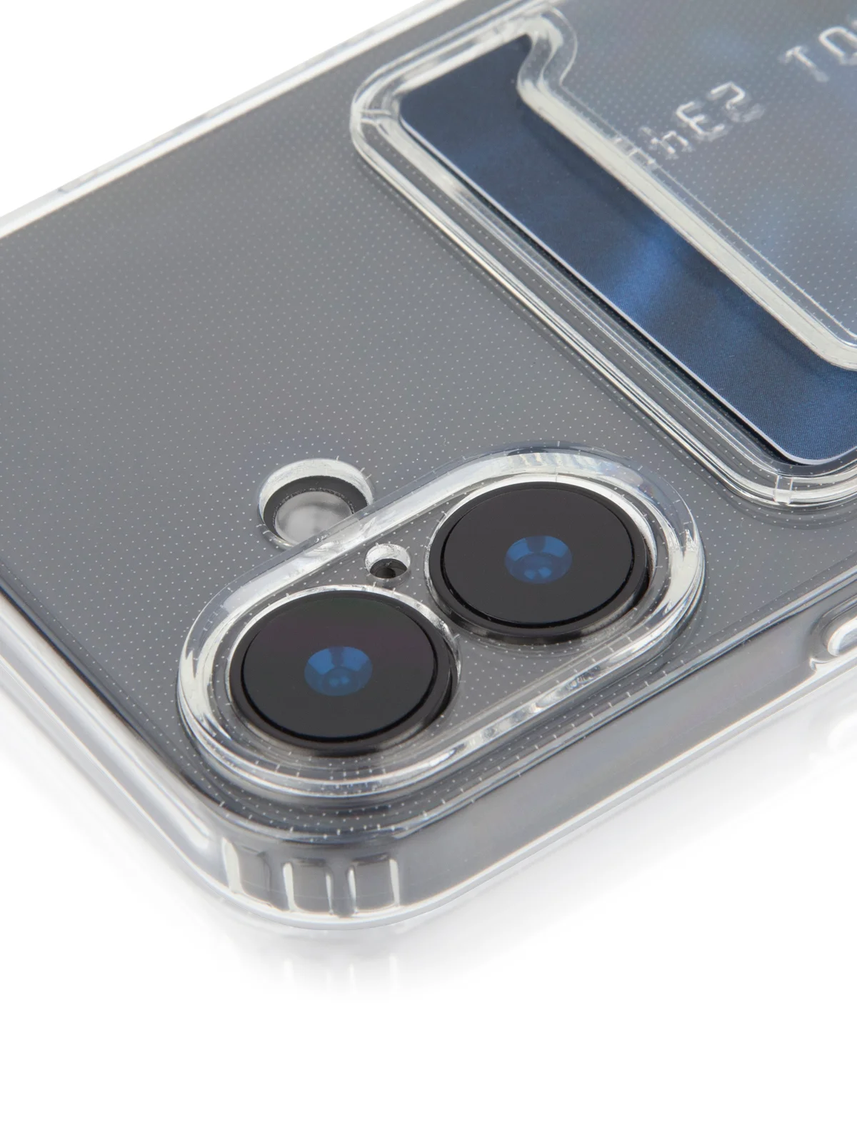 Прозрачный чехол для Apple iPhone 16 силиконовый ROSCO с карманом для карт, защитой камер, картхолдер