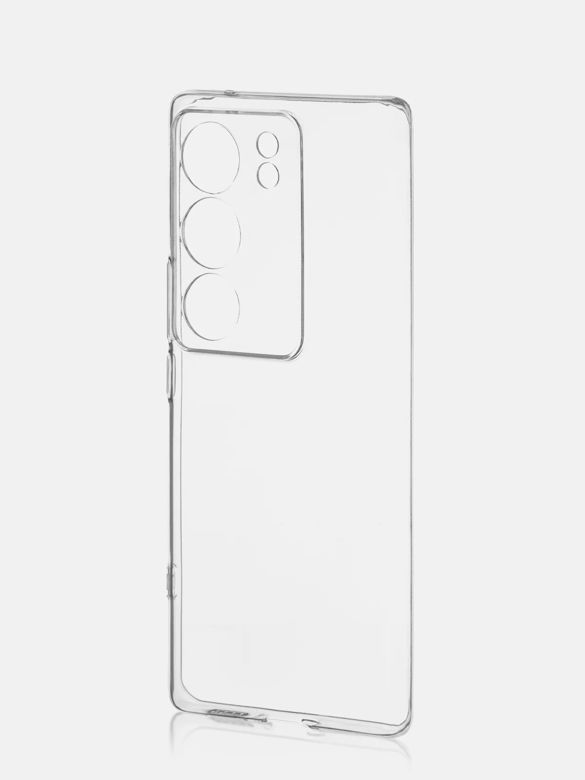 Прозрачный чехол для Vivo V29 матовый, прозрачный Rosco, силиконовый, с защитой камер