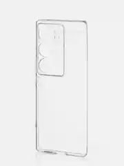 Прозрачный чехол для Vivo V29 матовый, прозрачный Rosco, силиконовый, с защитой камер