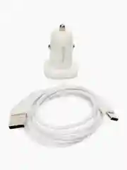 Белый автомобильное зарядное устройство Borofone BZ12, 2 х USB, до 3A