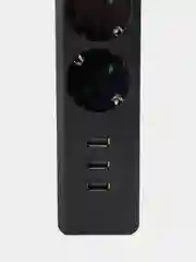 Сетевой фильтр с 3 usb / удлинитель бытовой 2 м с выключателем предохранителем/тройник