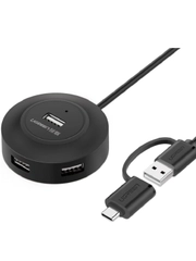 Хаб Ugreen CR106 (20277) USB 2.0 Hub 4 Ports. Длина 1 м. Цвет: черный