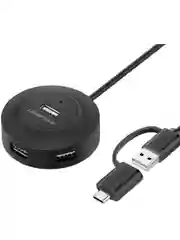 Хаб Ugreen CR106 (20277) USB 2.0 Hub 4 Ports. Длина 1 м. Цвет: черный
