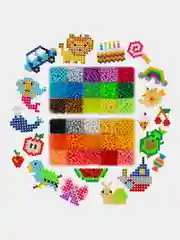 Аквамозаика Aqua Pixels, 30 цветов, 3000 бусин, с трафаретами, инструментами, Brauberg, 664915