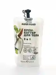 Cafe mimi Super Food  Крем-баттер для тела 5 в 1 Кокос & Ши, 100 мл