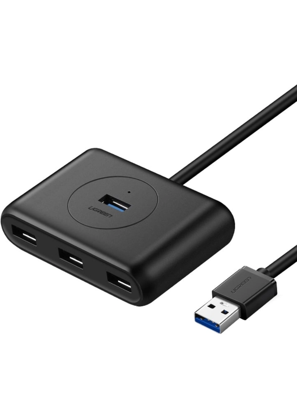 Хаб Ugreen CR113 (40850) USB 3.0 Hub with USB-C Port. Длина 1 м. Цвет: черный