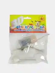Темно-синий новогодний  подарочный набор . Гипсовой фигурки для раскрашивания. Дед Мороз. Снегурочка