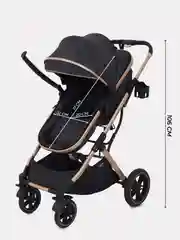 Черный коляска детская трансформер MOWBaby JASPER, 3 в 1