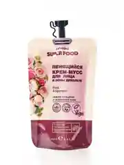 Cafe mimi Super Food  Пенящийся крем-мусс для  лица и зоны декольте Роза & Орегано, 100 мл