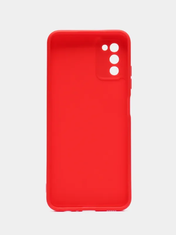 Алый чехол Samsung Galaxy A03s (Самсунг Гелакси А03С) силиконовый