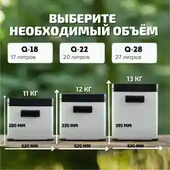 Компрессорный автомобильный холодильник, автохолодильник, 12 В/24В/220В