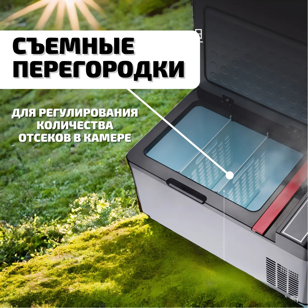Компрессорный автомобильный холодильник, автохолодильник, 12 В/24В/220В