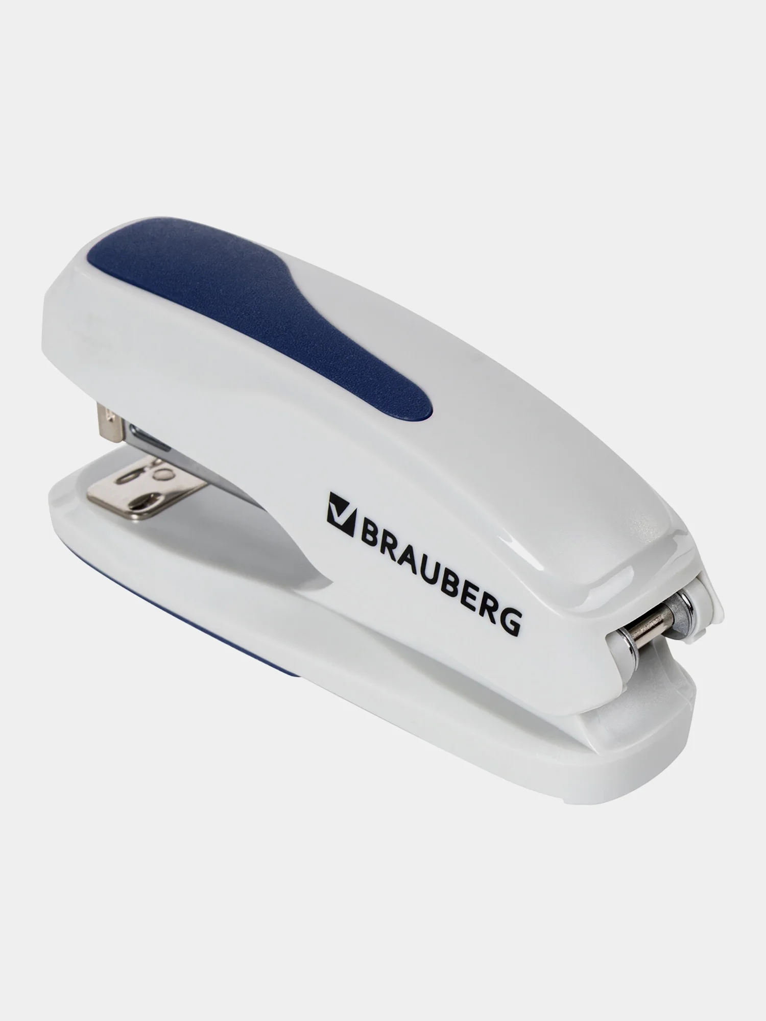 Степлер №24/6, 26/6 BRAUBERG "Extra", до 30 листов, серо-синий, 229087