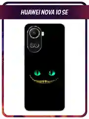 Черный силиконовый чехол на Huawei Nova 10 SE 4G, Хуавей Нова 10 SE, с рисунком, защита камеры