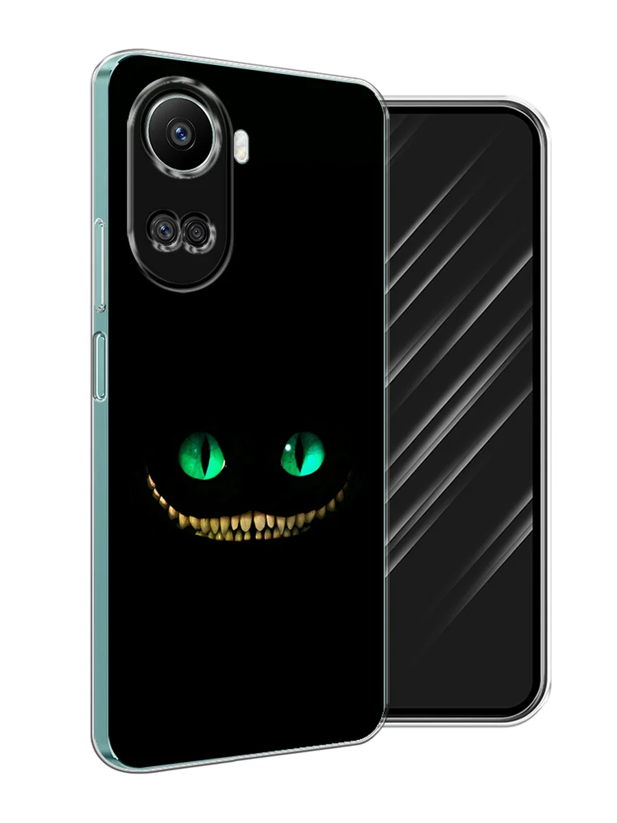 Черный силиконовый чехол на Huawei Nova 10 SE 4G, Хуавей Нова 10 SE, с рисунком, защита камеры